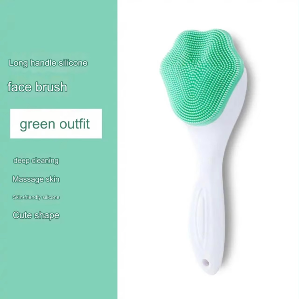 1 Pcs Silicone Face Scrubber Exfoliating Brush, Manual Handheld Massager, Facial Cleansing And Blackhead Scrubber, Soft Bristles For Face Skincare (random Color)