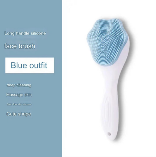 1 Pcs Silicone Face Scrubber Exfoliating Brush, Manual Handheld Massager, Facial Cleansing And Blackhead Scrubber, Soft Bristles For Face Skincare (random Color)