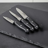 3-piece Kitchen Knives Set – Black | Non-stick Coating, Ergonomic Anti-slip Handles, Perfect For Chopping, Slicing & Dicing | Dishwasher Safe