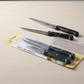 3-piece Kitchen Knives Set – Black | Non-stick Coating, Ergonomic Anti-slip Handles, Perfect For Chopping, Slicing & Dicing | Dishwasher Safe